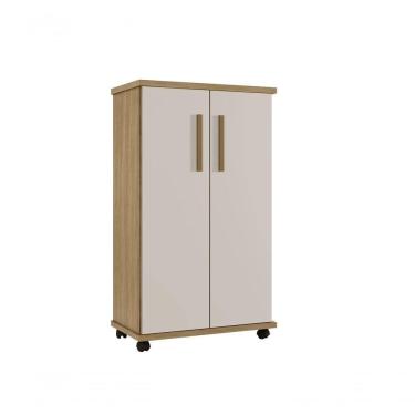 Imagem de Armário Multiuso 2 Portas 4 Prateleiras Berlim Arte Móveis Cinamomo-off White