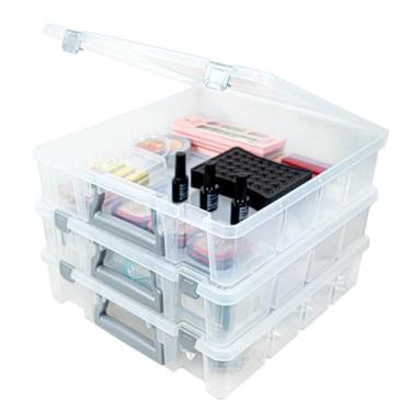 Imagem de Best Kept Organizador de armário de banheiro | Plástico | Produto de cabelo | Armazenamento de mamadeira | Recipientes para alimentos | Pacote com 3 núcleos abertos