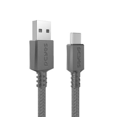 Imagem de Cabo USB a 2.0 Macho P/ USB TIPO-C - Preto - 1 Metro - NYLON - PUACN-01