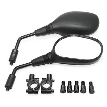 Imagem de Conjunto de Espelhos Retrovisores Traseiros para Moto Universal com Fixação por Parafuso no Manubrio Design Aerodinâmico