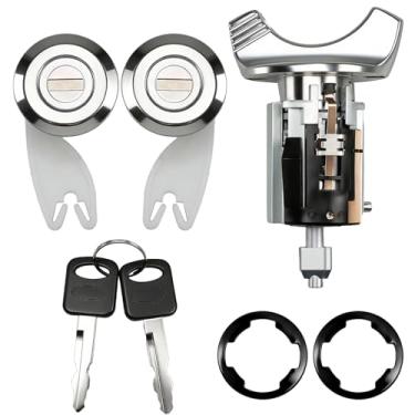 Imagem de KPALAG Conjunto de cilindros de fechadura de porta e cilindro de trava de interruptor de ignição com chaves compatível com Ford Aerostar Ranger Bronco E150/250/350 F150/250/350 Substituir # F3UZ