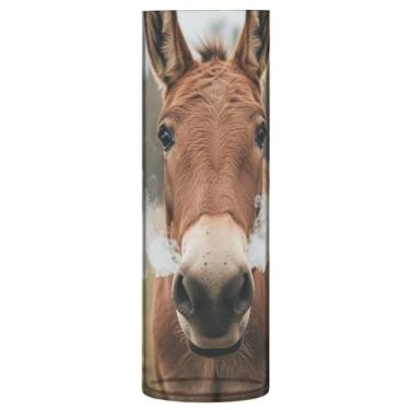 Imagem de JUZIHAI Vaso mule para flores 9,9 cm x 30 cm cilindro de plástico moderno vaso de flores para centro de mesa de casamento decoração de casa