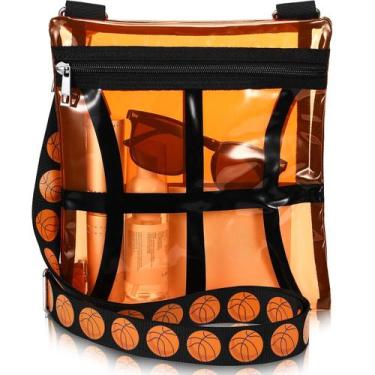 Imagem de Bolsa de basquete Sanwuta Bolsa de basquete em PVC transparente a tira