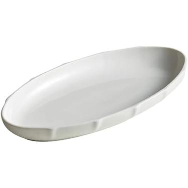 Imagem de Prato de peixe de cerâmica multifuncional de grande capacidade peixe a vapor doméstico minimalista criativo prato de sushi prato de jantar de frutos do mar prato de jantar de comida ocidental adequado