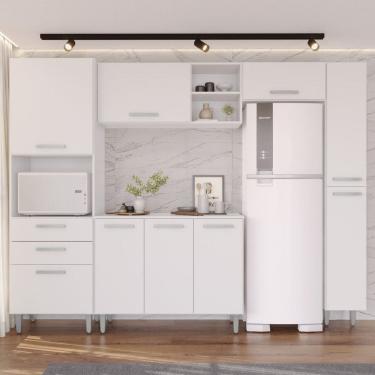 Imagem de Cozinha Completa Modulada 205x265cm Íris Branco