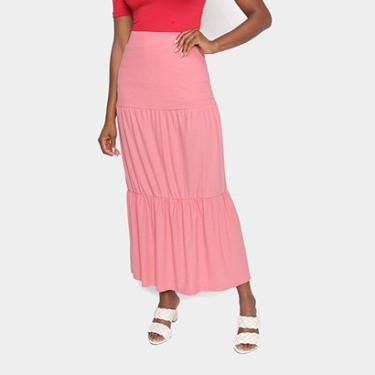 Imagem de Saia Longa Modaloka Babado Feminina-Feminino