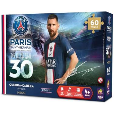 Imagem de Quebra Cabeça Messi Psg Paris Saint Germain Futebol 60 Peças - Mimo