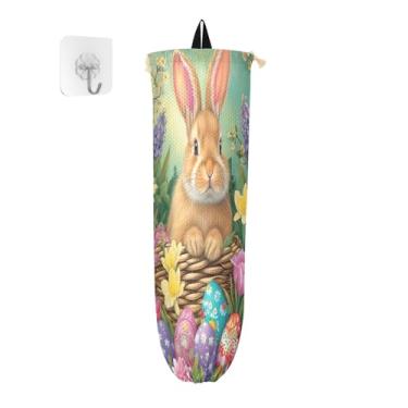 Imagem de Pacote com 2 suportes para sacolas plásticas, organizador de sacolas plásticas de supermercado, armazenamento de sacolas plásticas de cozinha