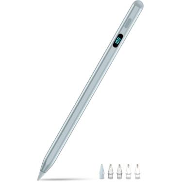 Imagem de Lápis para iPad com pontas magnéticas e 5 pontas extras, carregamento rápido USB-C, caneta Stylus compatível com iPad 6-11th/A16, Air M3/M2/3-5th, Pro M4&M5/11/12.9/33.0 cm, Mini 5th-7th/A17Pro (azul)