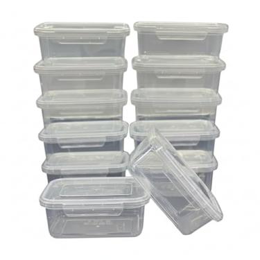 Imagem de Kit 10 Marmitas Fitness, Potes 800ml, Travas Laterais, Organizadores de Alimentos