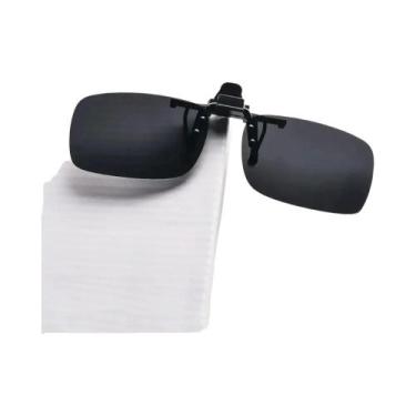 Imagem de Óculos De Sol Polarizados Anti Luz Azul Com Clip Laranja Amarelo Bloqu