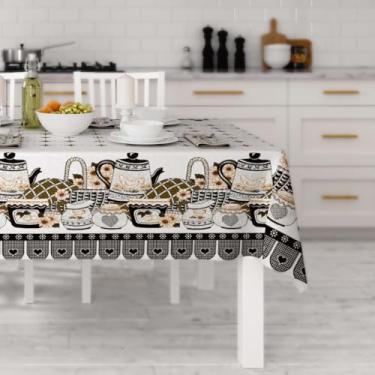 Imagem de Toalha de Mesa Floral Oxford 6 Lugares Retangular – Toalha de Mesa Estampada para Sala de Jantar (Especial bule)