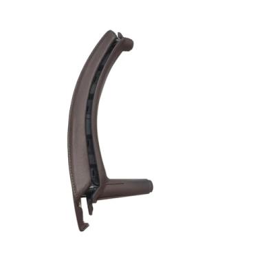 Imagem de Maçaneta interna esquerda e direita da porta do passageiro com conjunto de capa de couro compatível com BMW X5 X6 E70 E71 E72 2007-2014(Right Moka)