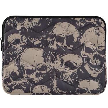 Imagem de Capa para notebook Spooky Skull Puffy para MacBook Pro 14 polegadas, universal, acessórios de computador de 13 a 14 polegadas