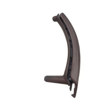 Imagem de Maçaneta interna esquerda e direita da porta do passageiro com conjunto de capa de couro compatível com BMW X5 X6 E70 E71 E72 2007-2014(Left Moka)