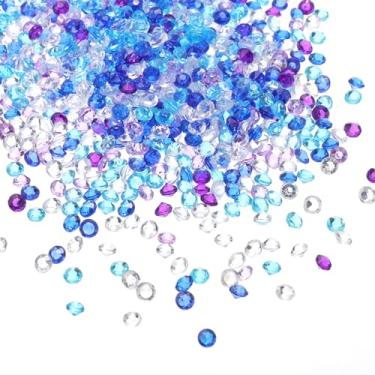 Imagem de 4000 peças cristal diamante transparente 4 mm acrílico casamento diamantes mesa dispersa confetes vasos preenchedores pedras preciosas para mesa centro de mesa chá de panela festa de chá de panela