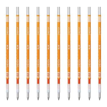 Imagem de Zebra BRNJK5OR refil de caneta esferográfica, Sarasa, NJK-0,5 chumbo, laranja, 10 canetas