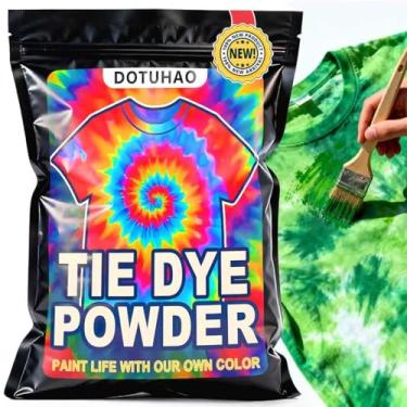 Imagem de DOTUHAO Pó tie dye, corante de tecido verde grama, corantes para roupas, corantes criativos para roupas, perfeitos para artes e artesanato, arte em tecido DIY (verde grama, 113 g)