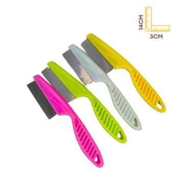 Imagem de Pente Fino Com Cabo Para Cachorro e Gato - ELO IMPORTS