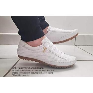 Imagem de Tênis Feminino Mocatênis Confort - Clara Maria Shoes, Branco, 37
