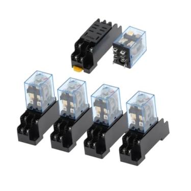 Imagem de LY2NJ (8 Pins) 220V 10A Coil Power Relay DPDT LY2NJ HH62P HHC68A-2Z With Socket Base 5Set(AC 24V)