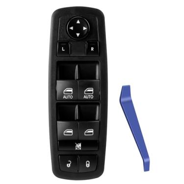 Imagem de Interruptor de janela Master Power Lado do motorista compatível com Dodge Durango 2016-2021 2016-2021 Jeep Grand Cherokee, botão de controle da janela dianteira esquerda OEM 68289802AB 68289802AA