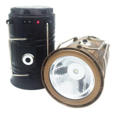 Imagem de Kit 2 Lampiões Solar Lanterna De Emergencia Led Recarregável - lampiao