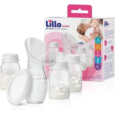 Imagem de Kit Coletor Bomba Coletora de Leite Materno Lillo Mamy com 3 frascos 1