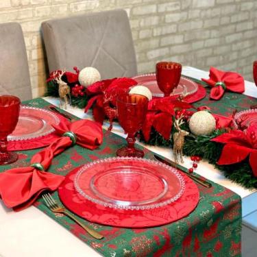 Imagem de Kit Sousplat Completo Com Trilhos de Mesa de Natal Natalino - MUMUDECO