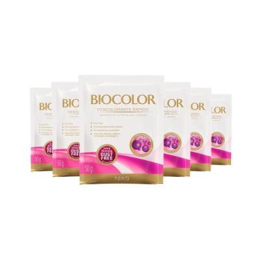 Imagem de Kit com 6 Sachês Descolorante Biocolor 50g