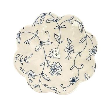 Imagem de Conjunto de pratos de arroz de cerâmica japonesa para casa dim sum personalidade -15 cm prato de flores