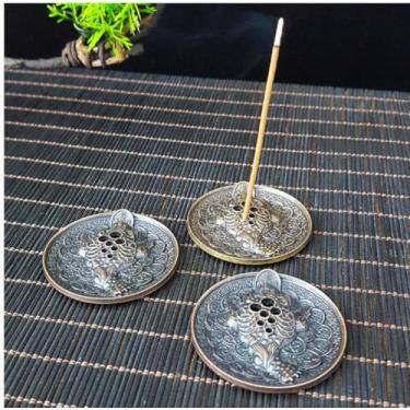 Imagem de Incenso aromático natural com fragrância purificadora e suporte de sapo dourado para meditação em casa, quarto, refrescante