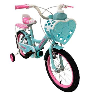 Imagem de Bicicleta Infantil Aro 16 Menina Bicikids Princesa Rodinhas de Treinam