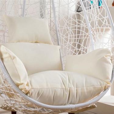 Imagem de Almofada para cadeira suspensa tipo ovo, almofada para cadeira de balanço suspensa tipo ovo (somente a almofada), almofada para cadeira de jardim.