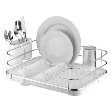 Imagem de Escorredor De Louças Para Pratos Copos Porta Talheres Bandeja Bico Fix
