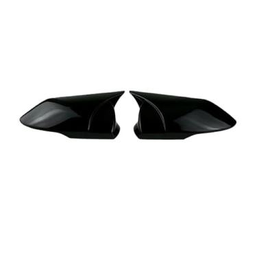 Imagem de Retrovisor do carro espelho lateral capa asa tampa exterior porta habitação escudo guarnição carbono/preto brilhante Compatível com hyundai elantra 2021 2022(Gloss Black)