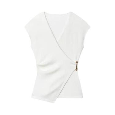 Imagem de Conjunto De Calças Largas De Verão Para Mulheres, Top Sem Mangas De Ma