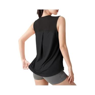 Imagem de Camiseta Esportiva Feminina De Secagem Rápida, Sem Mangas, Para Yoga, 
