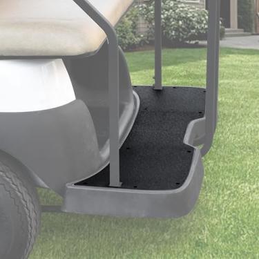 Imagem de POKIAUTO Tapete de piso para degraus traseiros TPE para ritmo de carro de clube, descanso de pé voltado para todos os climas, tapete para pés para carros de clube Tempo Acessórios de carrinho de golfe