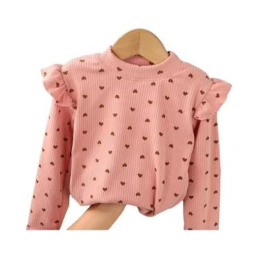 Imagem de Camiseta Infantil De Algodão Com Estampa Floral De Primavera E Gola Co