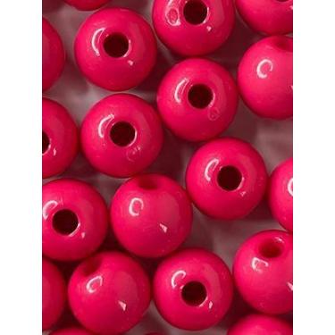 Imagem de Miçanga Bola Rosa Pink 8mm/ aprox.210peças - 50g - La Mode Arte e Cria