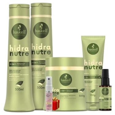 Imagem de Kit Haskell Hidranutre 500ml 5 Itens Completo + Presente Lourre 15ml