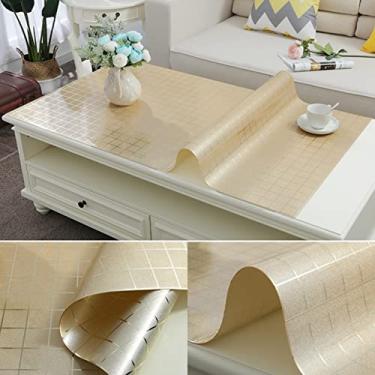 Imagem de Tapete de mesa transparente, capa de mesa grossa, elegante, toalha de mesa para 2, 4, 6 pessoas, multiuso (cor 19 100 x 100 cm)