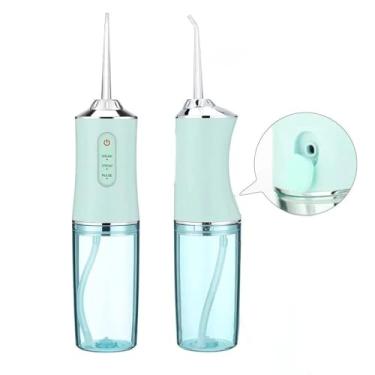 Imagem de Irrigador Oral Elétrico 220ml – Limpeza Profunda, Jato Supersônico, 3 Modos, 4 Bicos, Ideal para Remoção de Placa e Portátil para Higiene das Gengivas. (VERDE)