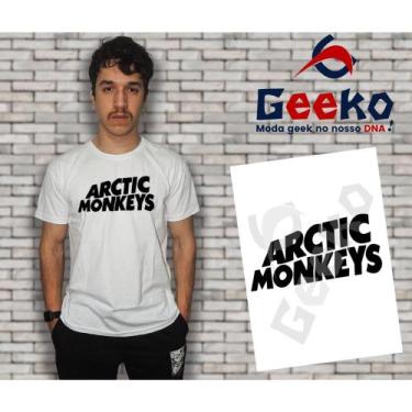 Imagem de Camiseta Arctic Monkeys Indie Alternativo Rock Geeko, Branca gola care