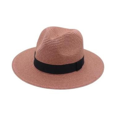 Imagem de Chapéu De Palha Panamá Com Fita Preta Para Homens E Mulheres, Estilo C