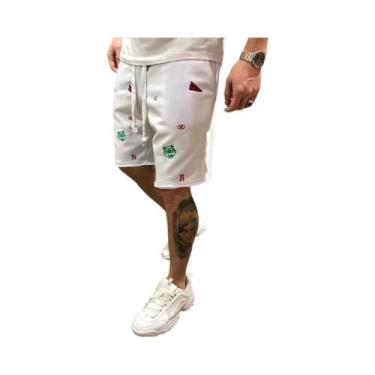 Imagem de Bermuda Cargo Masculina De Algodão Com Caimento Relaxado Para Primaver