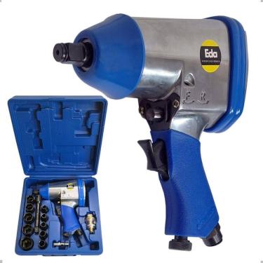 Imagem de Chave De Impacto Pneumática 1/2 Kit Com 10 Soquetes E Maleta