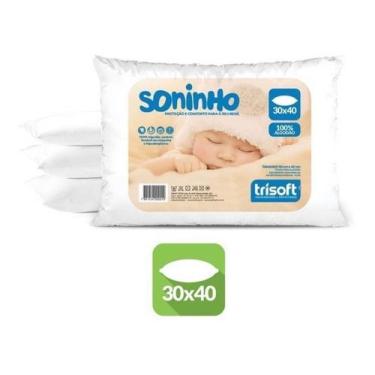Imagem de Travesseiro Para Bebê 30x40 Macio Soninho - Trisoft, Avulso