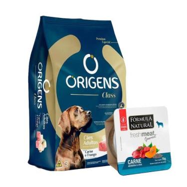 Imagem de Ração Origens Cães Class Adultos Carne E Frango - 15kg + Ração Úmida -